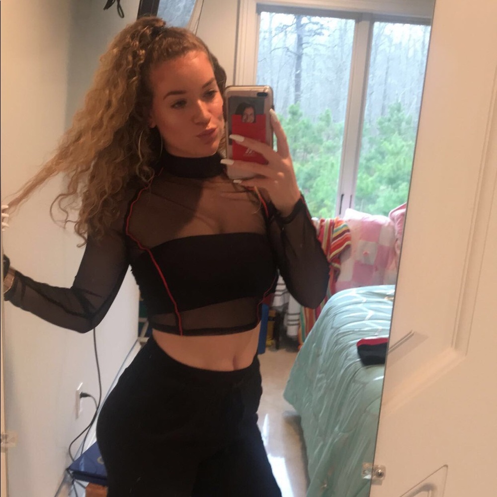 Forever 21 Mesh Crop Top
